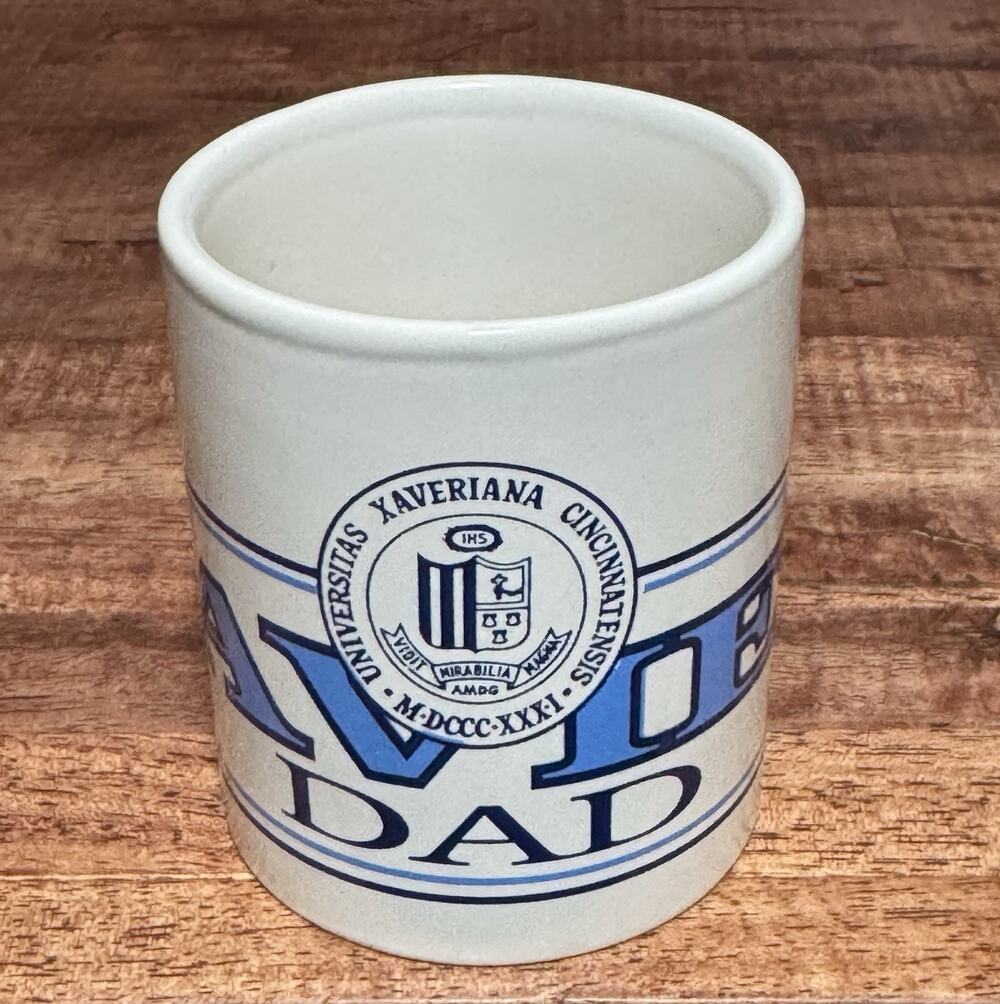 Xavier University Dad 12 oz coffee mug/ white ceramic